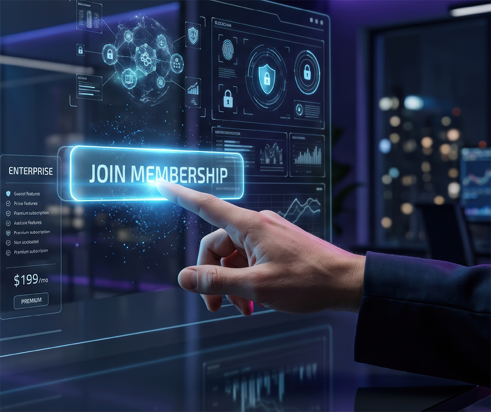 A member using the syndication platform